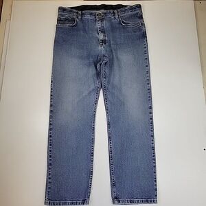 Wrangler Mens Size  38 Regular Fit Straight Leg Bootcut Light Wash Jeans